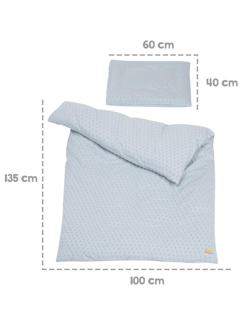 Parure de lit enfant en coton Bio + drap et tour de lit 'Lil Planet' ROBA Bleu clair - Kiabi