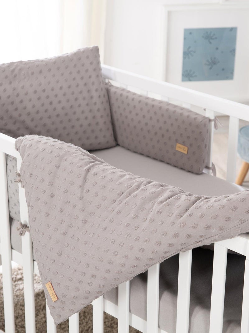 Parure de lit enfant en coton Bio + drap et tour de lit 'Lil Planet' ROBA Gris Argenté - Kiabi