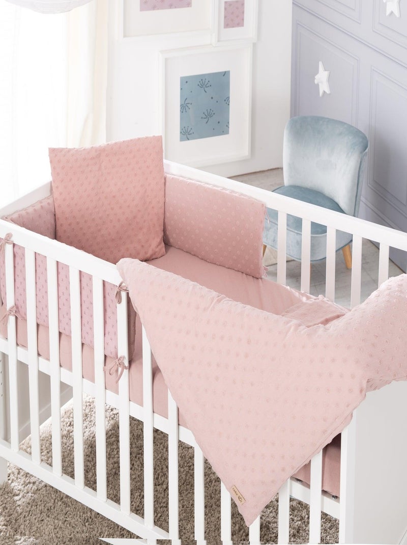 Parure de lit enfant en coton Bio + drap et tour de lit 'Lil Planet' ROBA Rose pastel - Kiabi