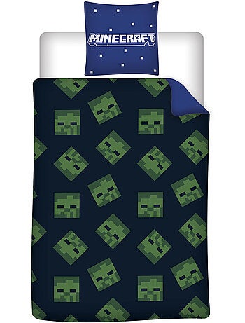 Parure de Lit Enfant Minecraft 140x200 cm + Taie 65x65 cm Polycoton