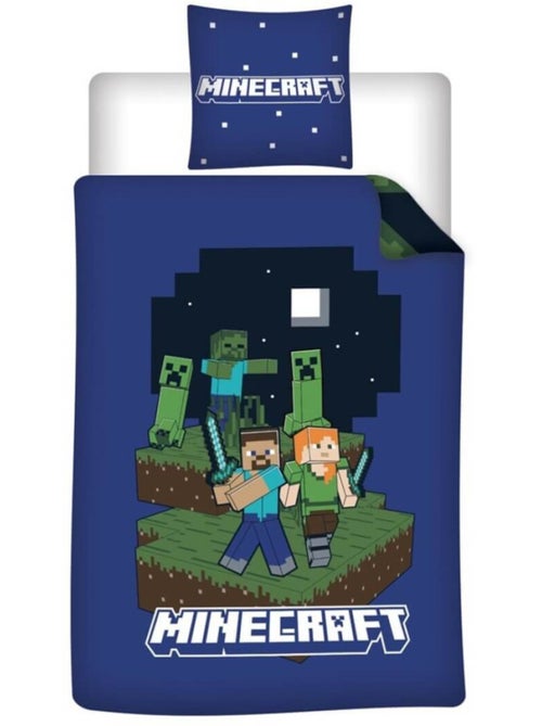Parure de Lit Enfant Minecraft 140x200 cm + Taie 65x65 cm Polycoton - Kiabi Parure de Lit Enfant Minecraft 140x200 cm + Taie 65x65 cm Polycoton - Kiabi