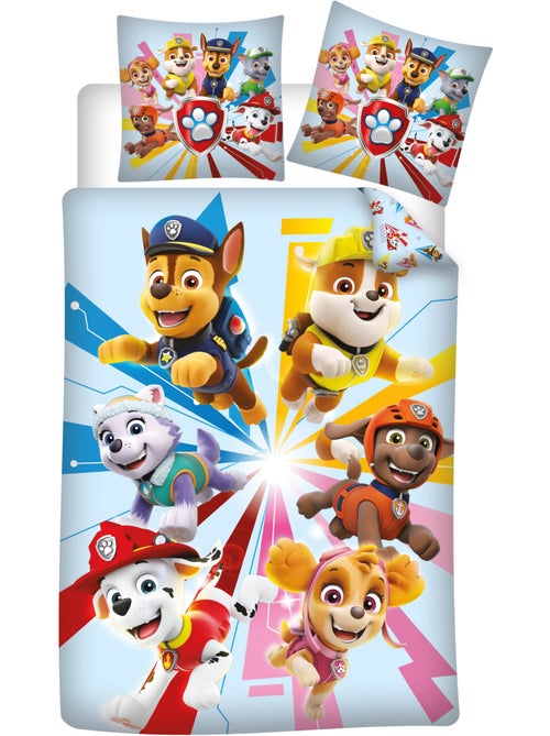 Parure de Lit Enfant Pat' Patrouille 140x200 cm + Taie 63x63 cm 100% Polyester - Kiabi Parure de Lit Enfant Pat' Patrouille 140x200 cm + Taie 63x63 cm 100% Polyester - Kiabi