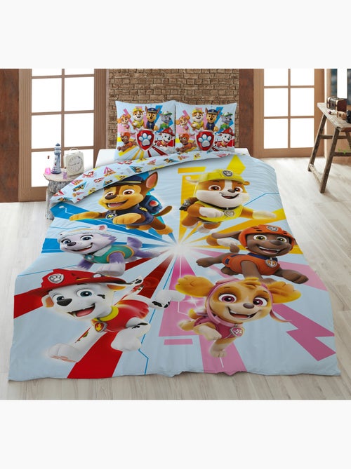Parure de Lit Enfant Pat' Patrouille 140x200 cm + Taie 63x63 cm 100% Polyester - Kiabi Parure de Lit Enfant Pat' Patrouille 140x200 cm + Taie 63x63 cm 100% Polyester - Kiabi