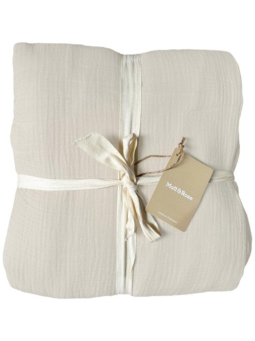 Parure de lit enfant unie en coton, gaze de coton - Kiabi