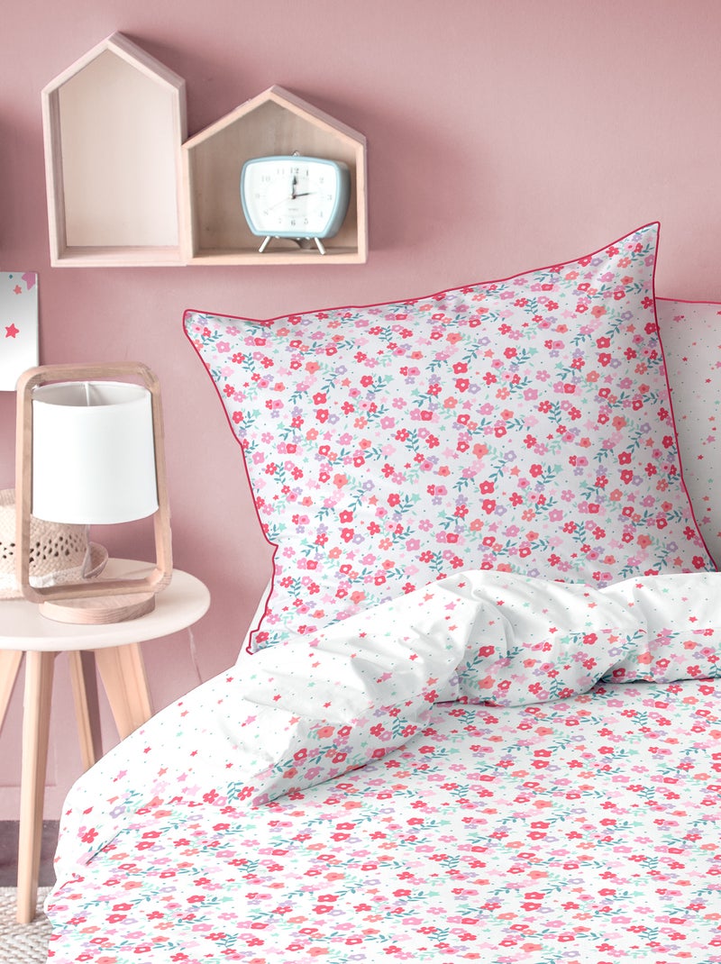 Parure de lit 'fleurie' - 1 personne Rose - Kiabi
