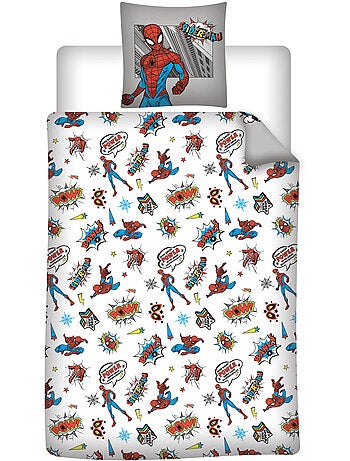 Parure de Lit Garçon Spider-Man Marvel 140x200 cm + Taie 65x65 cm 100% Coton