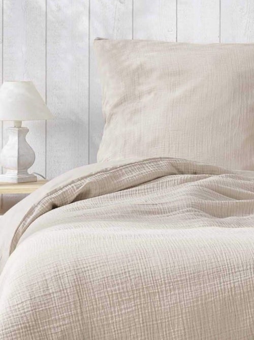Parure de lit gaze de coton alia promo linge - Kiabi