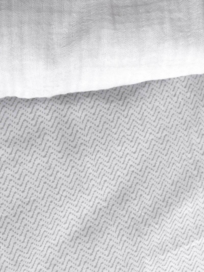 Parure de lit géométrique et réversible Blanc - Kiabi