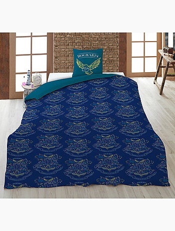 Parure de Lit Harry Potter Poudlard 140x200 cm + Taie 63x63 cm 100% Polyester Réversible