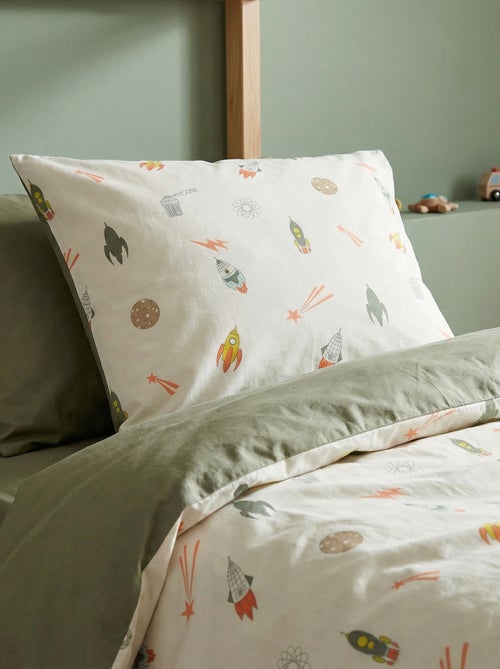 Parure de lit housse de couette (140 x 200cm)  + taie d'oreiller - 2 pièces - Kiabi