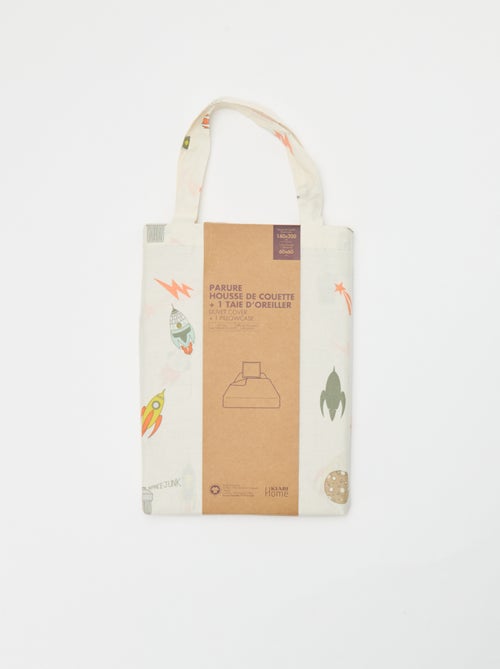 Parure de lit housse de couette (140 x 200cm)  + taie d'oreiller - 2 pièces - Kiabi