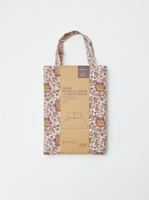 Parure de lit housse de couette + taies d'oreiller - Kiabi