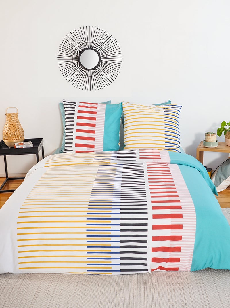 Parure de lit imprimé - 2 personnes MULTICOLOR - Kiabi