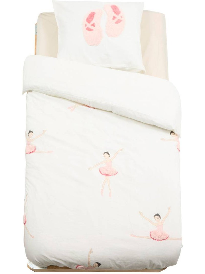 Parure de lit imprimé ballerine tufy Rose - Kiabi