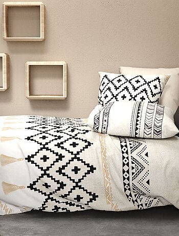 Parure de lit imprimé fantaisie - 2 personnes