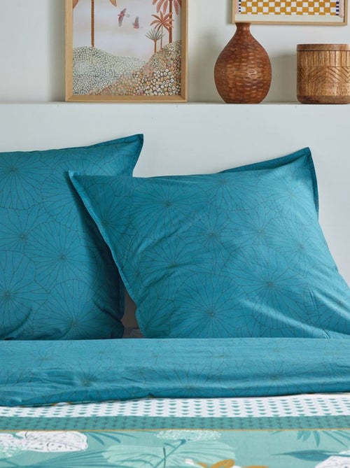 Parure de lit imprimé feuilles - 2 personnes - Kiabi