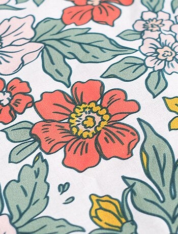 Parure de lit imprimé fleurs - 2 personnes