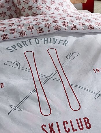 Parure de lit imprimé Graphique coton HORS PISTE