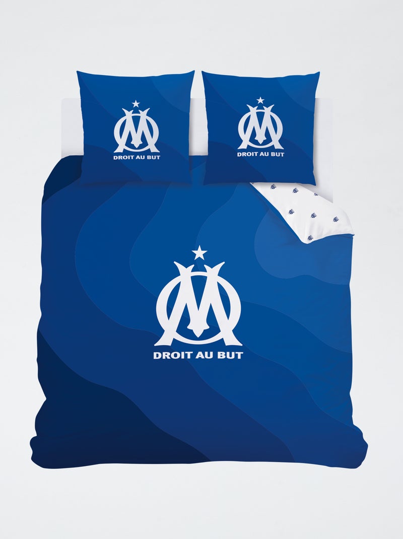 Parure de lit imprimé 'Olympique de Marseille' - 2 personnes Bleu - Kiabi