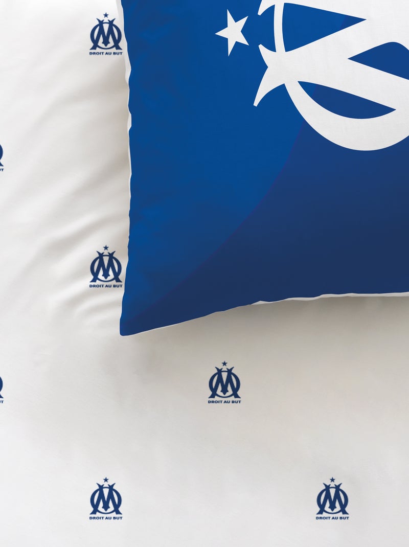 Parure de lit imprimé 'Olympique de Marseille' - 2 personnes Bleu - Kiabi