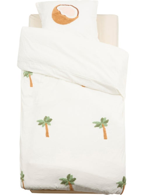 Parure de lit imprimé palmier et noix de coco tufy - Kiabi