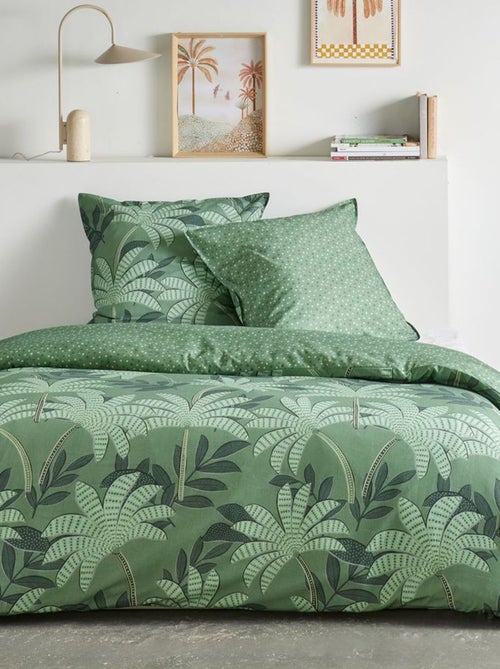 Parure de lit imprimé palmiers - 2 personnes - Kiabi