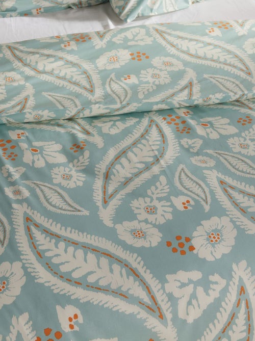 Parure de lit imprimé plumes - 2 personnes - Kiabi