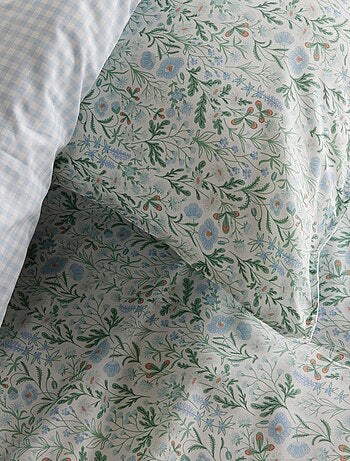 Parure de lit imprimé réversible vichy - 2 personnes