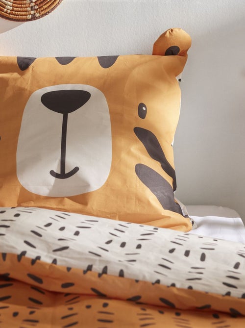Parure de lit imprimé tigre - 1 personne - Kiabi