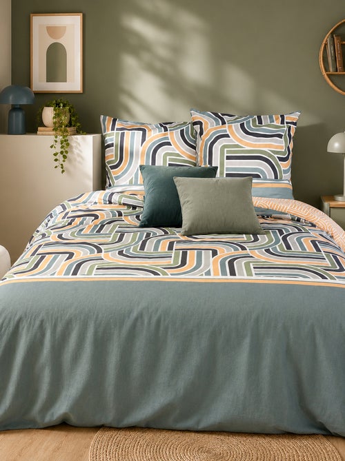 Parure de lit imprimée - 240x220 cm - 2 personnes - Kiabi