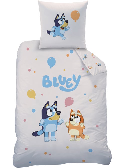 Parure de lit imprimée 100% coton, bluey party - Kiabi
