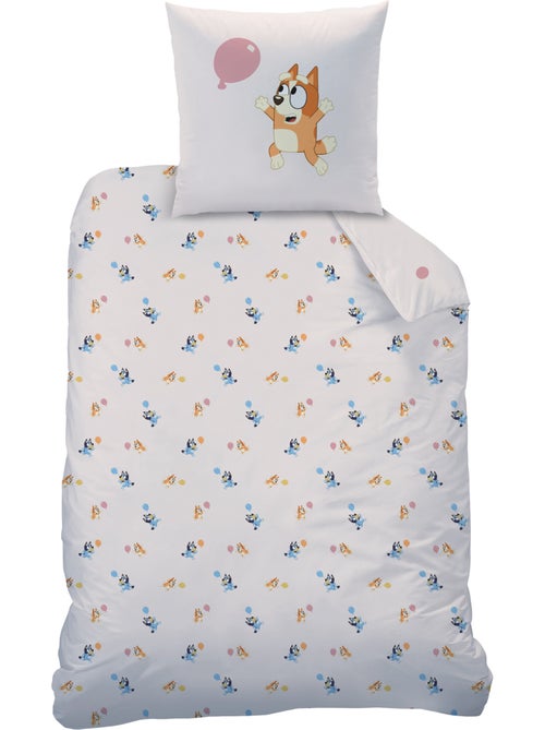 Parure de lit imprimée 100% coton, bluey party - Kiabi