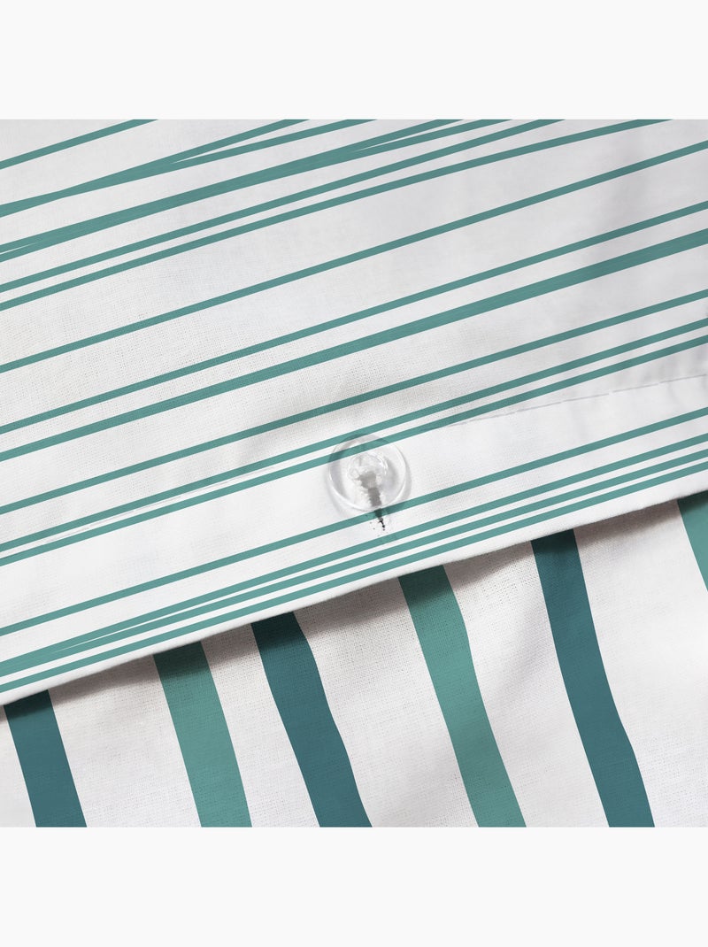 Parure de lit imprimée 100% coton, croco Vert - Kiabi