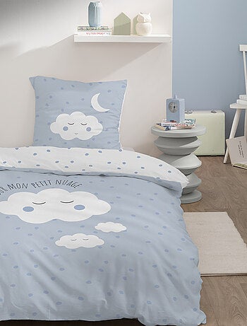 Parure de lit imprimée 100% coton, cumulus