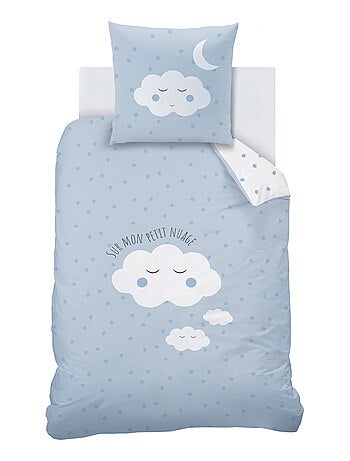 Parure de lit imprimée 100% coton, cumulus