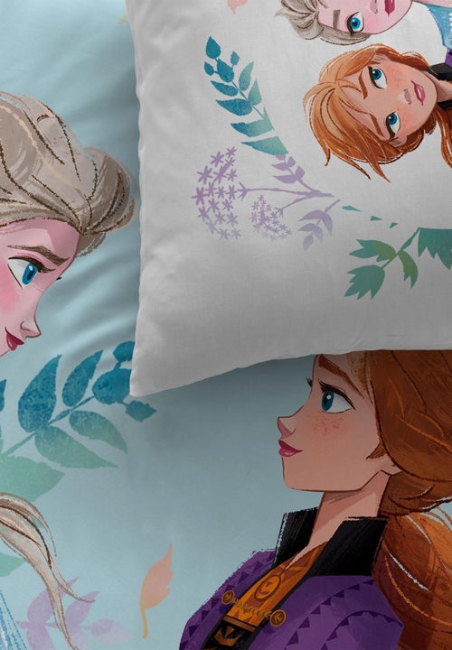 Parure de lit imprimée 100% coton, disney home frozen sisters - Kiabi