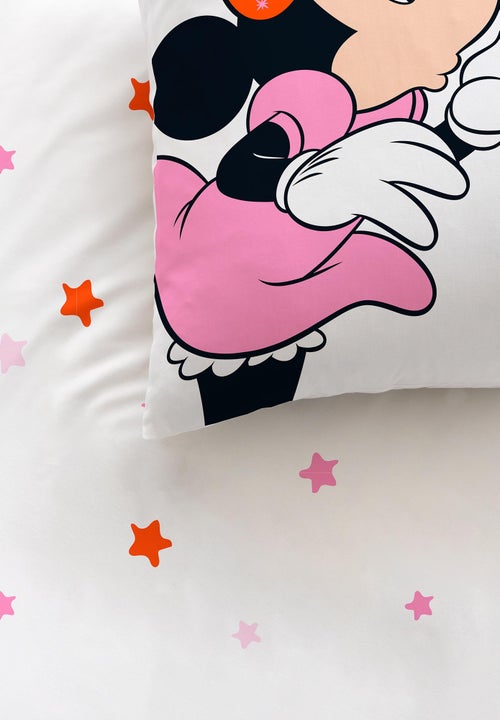 Parure de lit imprimée 100% coton, disney home minnie happy - Kiabi