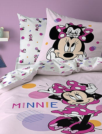 Parure de lit imprimée 100% coton, disney home minnie jolie