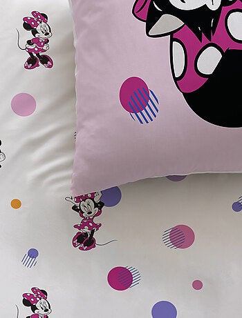 Parure de lit imprimée 100% coton, disney home minnie jolie