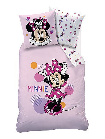 Parure de lit imprimée 100% coton, disney home minnie jolie