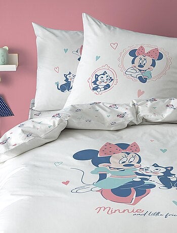 Parure de lit imprimée 100% coton, disney home minnie little friend