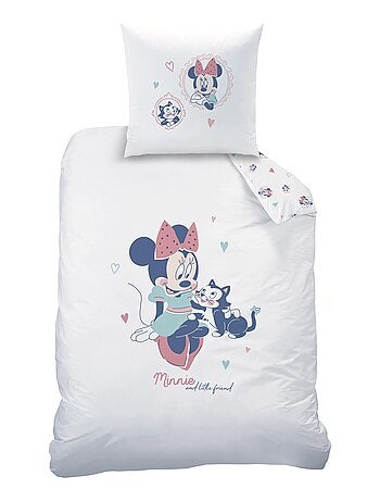 Parure de lit imprimée 100% coton, disney home minnie little friend
