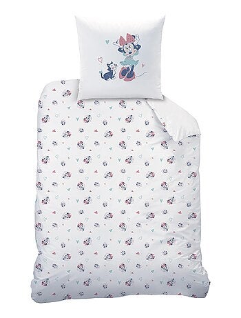 Parure de lit imprimée 100% coton, disney home minnie little friend