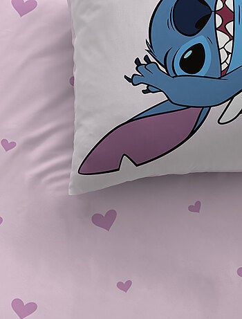 Parure de lit imprimée 100% coton, disney home stitch cupidon