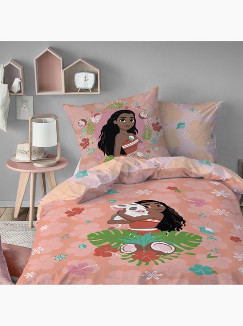 Parure de lit imprimée 100% coton, disney home vaiana fleur - Kiabi Parure de lit imprimée 100% coton, disney home vaiana fleur - Kiabi