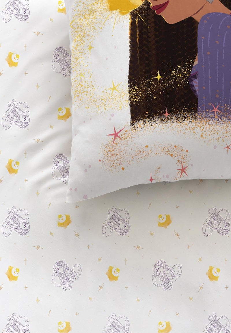 Parure de lit imprimée 100% coton, disney wish asha Blanc - Kiabi