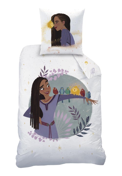 Parure de lit imprimée 100% coton, disney wish asha - Kiabi