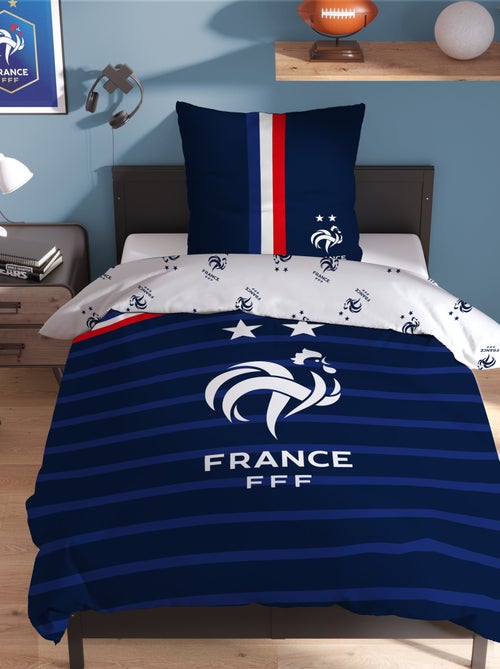 Parure de lit imprimée 100% coton, fff rayures - Kiabi Parure de lit imprimée 100% coton, fff rayures - Kiabi