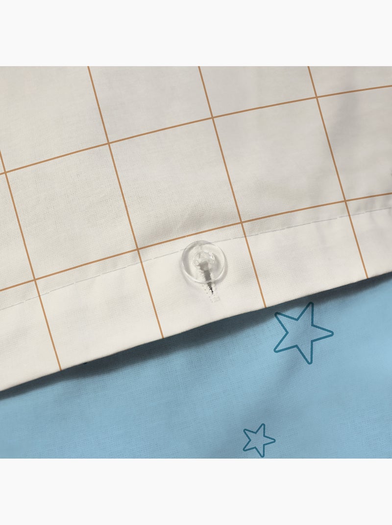 Parure de lit imprimée 100% coton, galaxy Beige - Kiabi