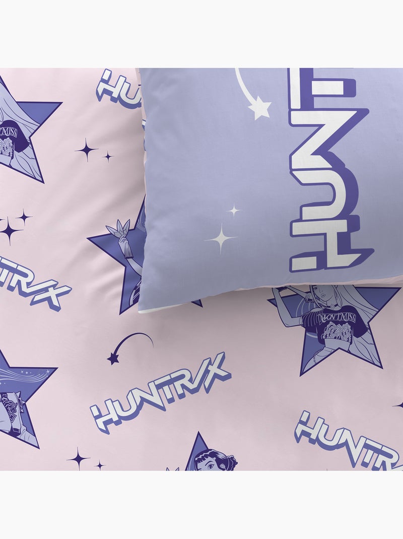 Parure de lit imprimée 100% coton, kpop demon hunters slaypop Rose - Kiabi